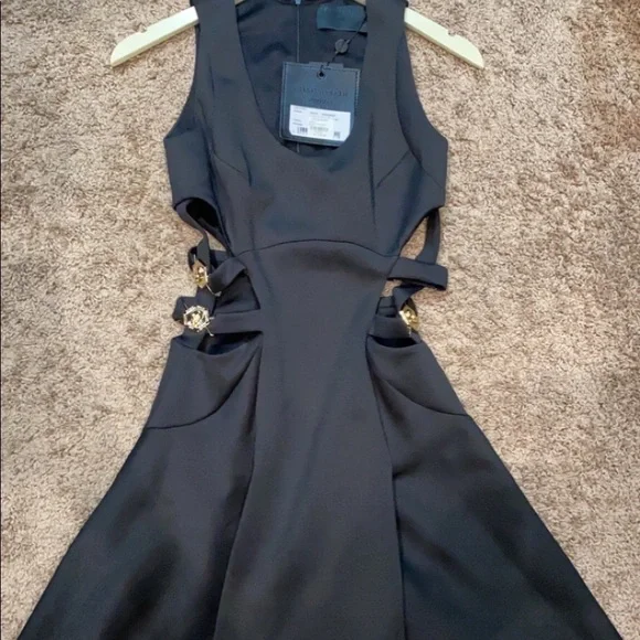 tie front black dress Short Laine Tie Front Dress Black Weathercloth